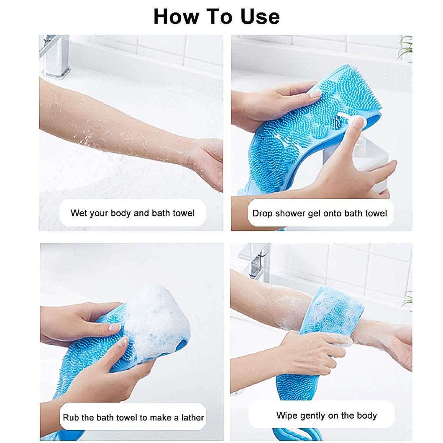 Silicone Body Back Scrubber Double Side Bathing Brush for Skin Deep Cleaning Massage, Dead Skin Removal (77 Gm | Small Size / 1pc) - Shivani Jaswal Silicone Body Back Scrubber Double Side Bathing Brush for Skin Deep Cleaning Massage, Dead Skin Removal (77 Gm | Small Size / 1pc)