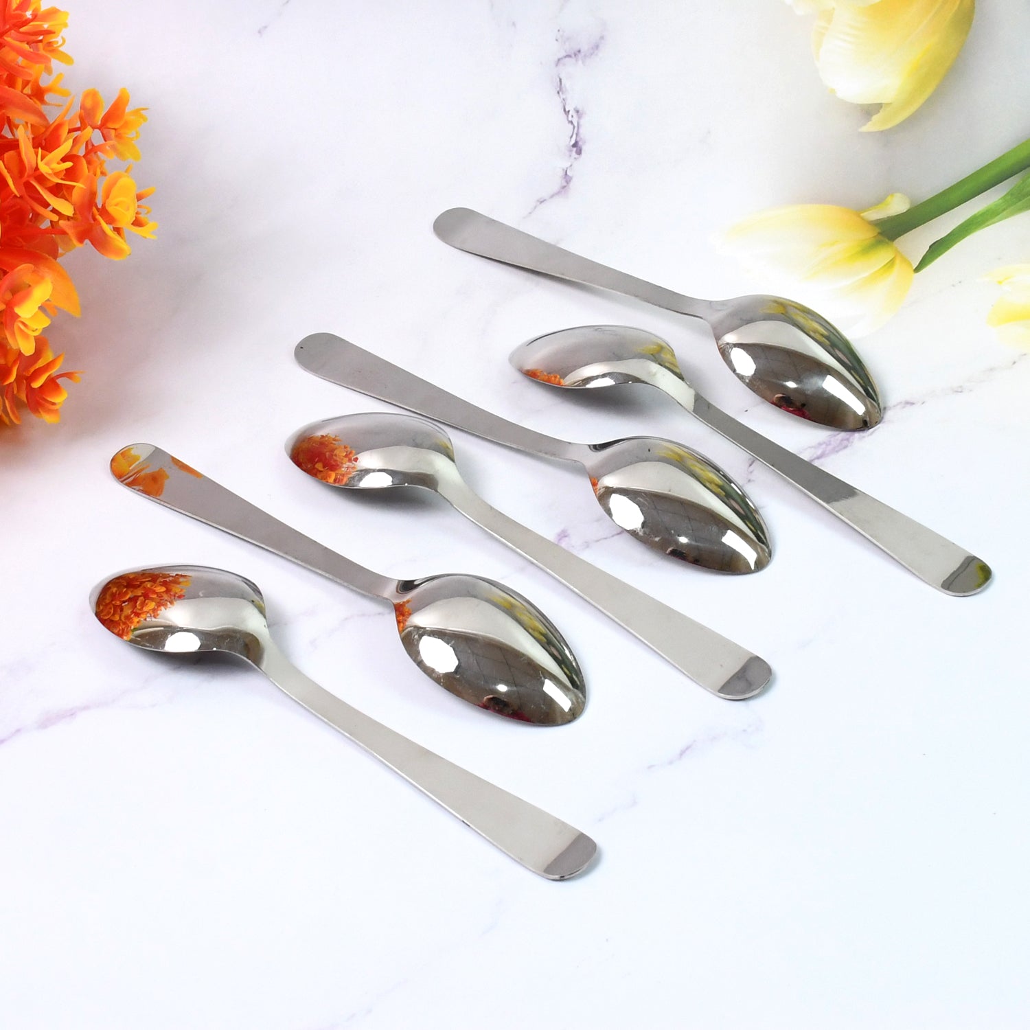 Stainless Steel Table Spoons Set of 6 - Shivani Jaswal Stainless Steel Table Spoons Set of 6