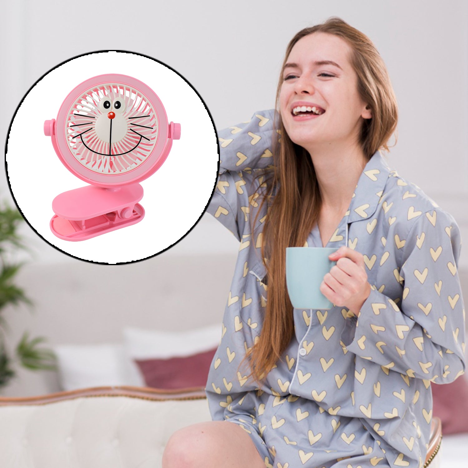USB Portable Mini Desk Fan with Light – Personal Table Fan for Office, School & Home Use (1 PC) - Shivani Jaswal USB Portable Mini Desk Fan with Light – Personal Table Fan for Office, School & Home Use (1 PC)