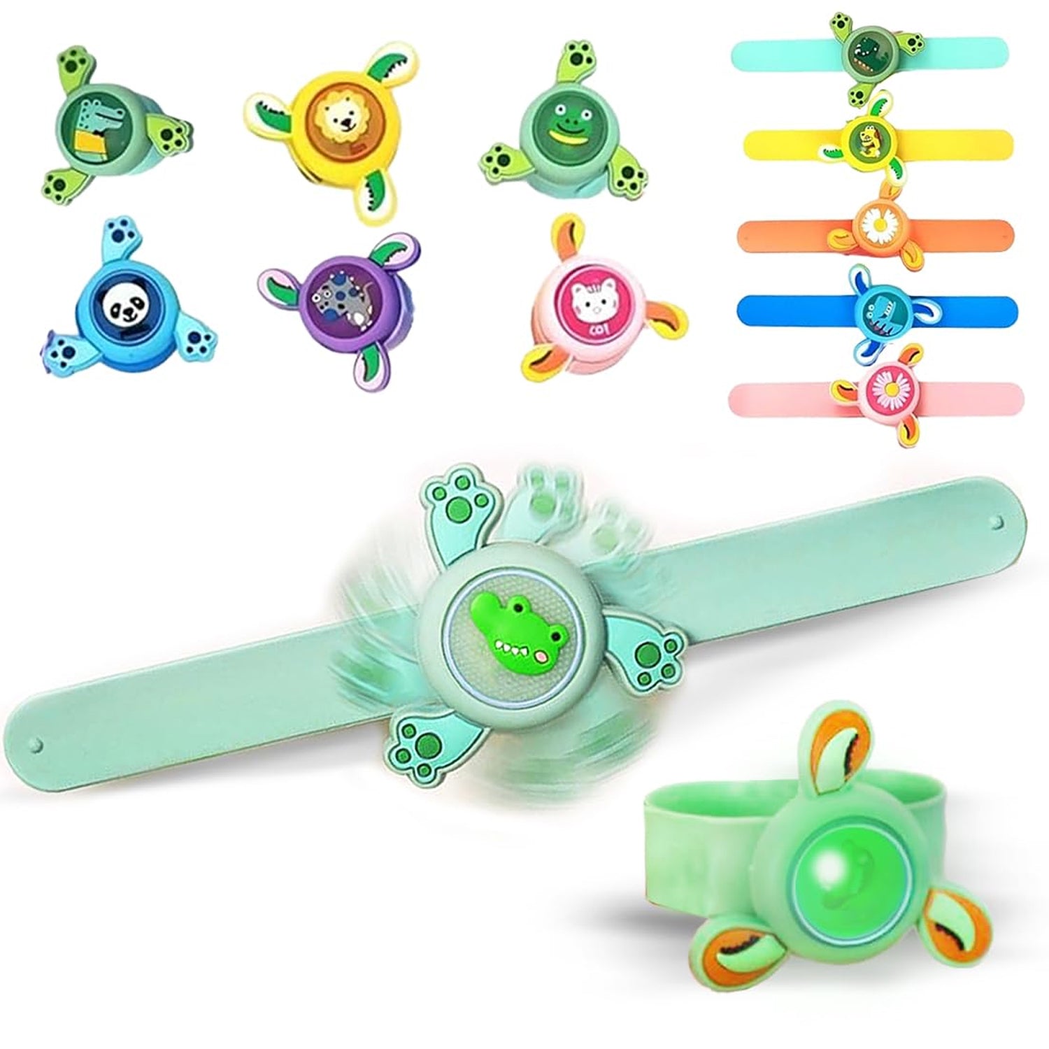 LED Light & Spinning Slap Kids Cartoon Bracelet Wrist Band (1 Pc / Mix Design) - Shivani Jaswal LED Light & Spinning Slap Kids Cartoon Bracelet Wrist Band (1 Pc / Mix Design)