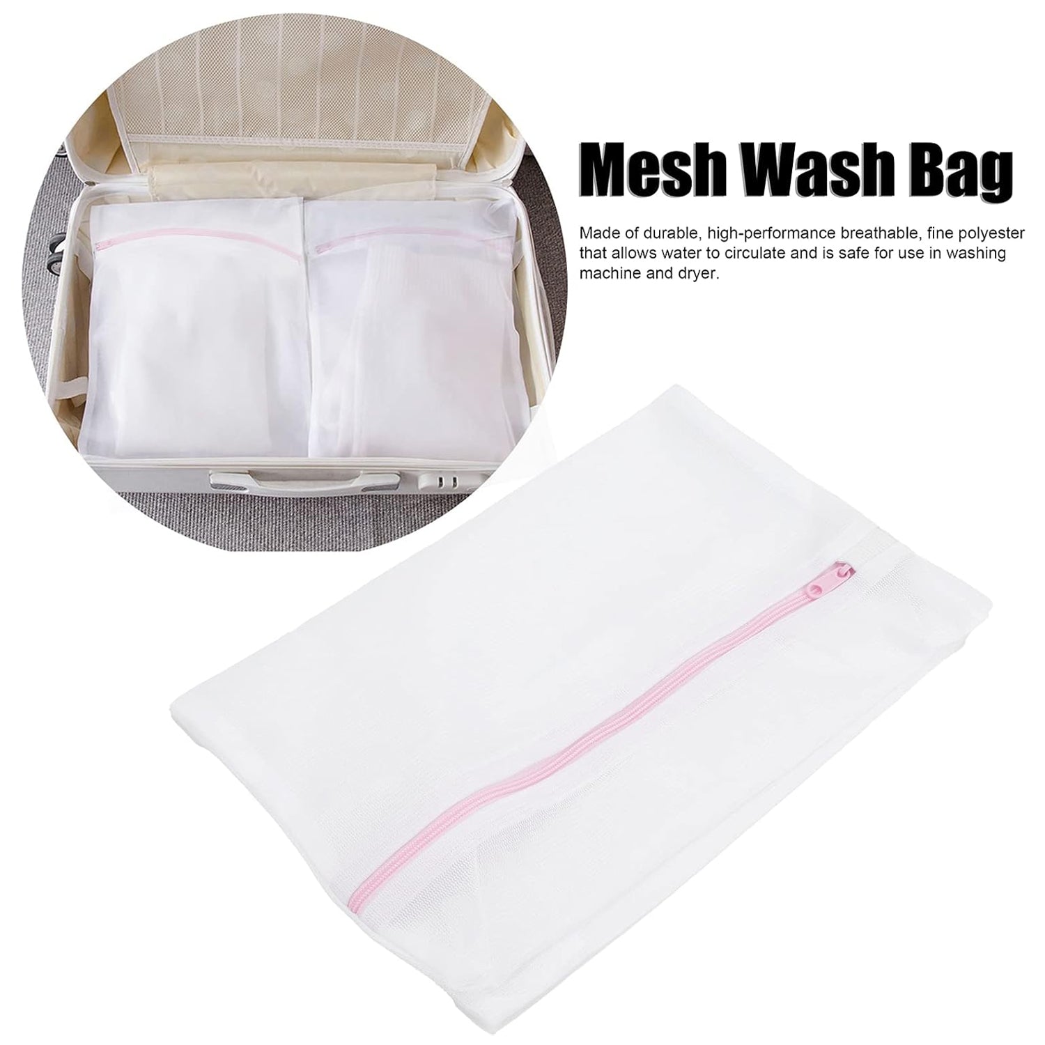 Reusable and Durable Zip Mesh Laundry Bag 3 Different Size (3 Pcs Set) - Shivani Jaswal Reusable and Durable Zip Mesh Laundry Bag 3 Different Size (3 Pcs Set)