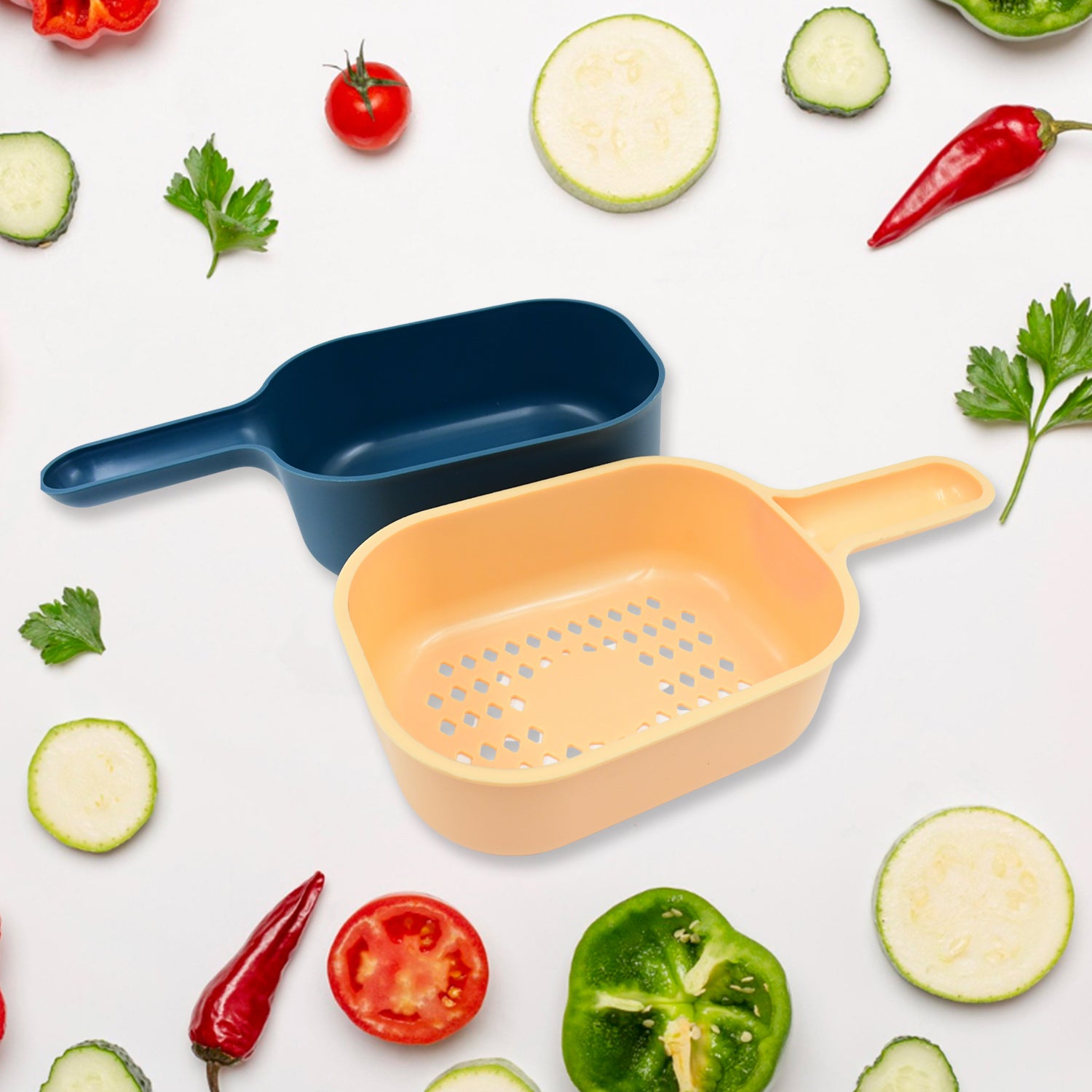 Vegetable Slicer Cutter - 6 Blades Kitchen Accessories, Tools & Appliances with Container & Handle (1 Set) - Shivani Jaswal Vegetable Slicer Cutter - 6 Blades Kitchen Accessories, Tools & Appliances with Container & Handle (1 Set)