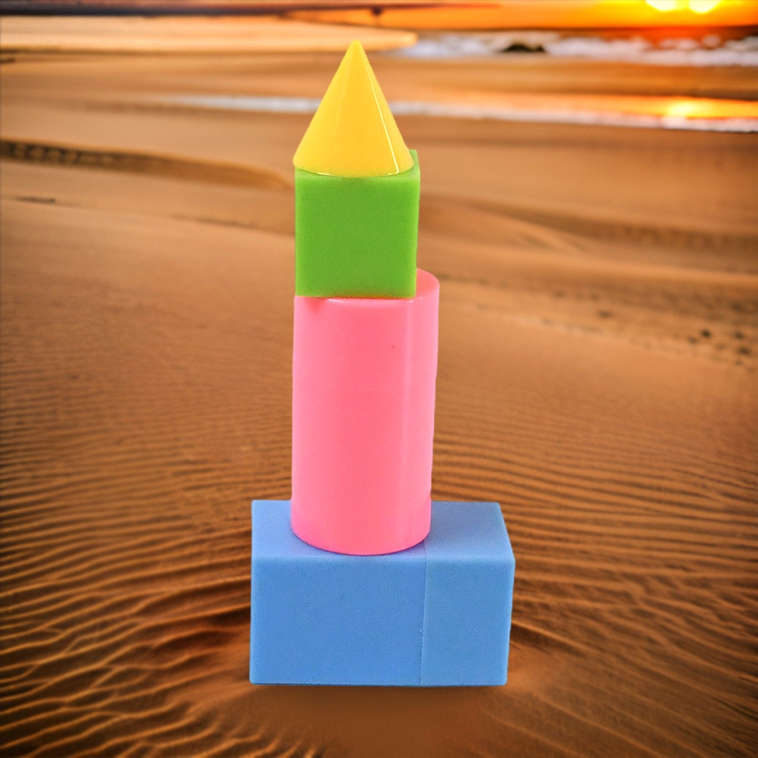 3D Shapes Multicoloured Pattern Building Blocks Toy Solid Figures (6 Pcs Set) - Shivani Jaswal 3D Shapes Multicoloured Pattern Building Blocks Toy Solid Figures (6 Pcs Set)