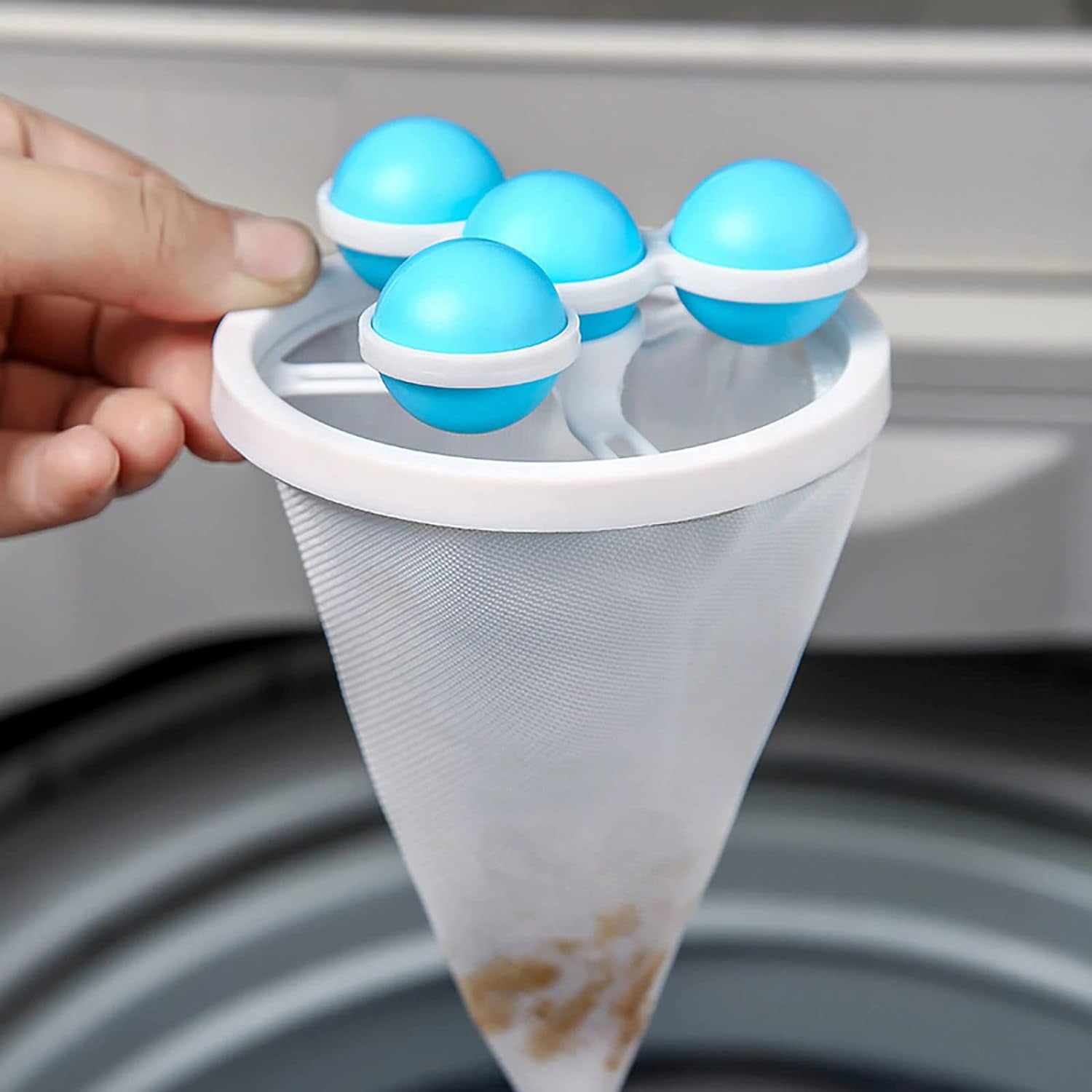 Floating Laundry Ball Lint Catcher – Reusable Hair & Fur Filter (1 Pc) - Shivani Jaswal Floating Laundry Ball Lint Catcher – Reusable Hair & Fur Filter (1 Pc)