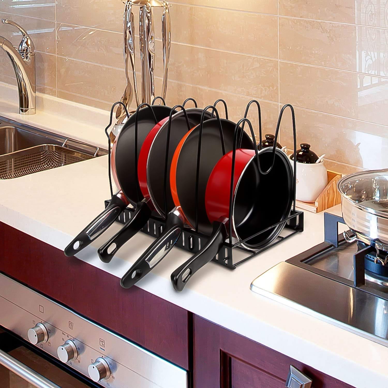 Multipurpose Pan & Pot Organizer Rack (1 Pc) - Shivani Jaswal Multipurpose Pan & Pot Organizer Rack (1 Pc)