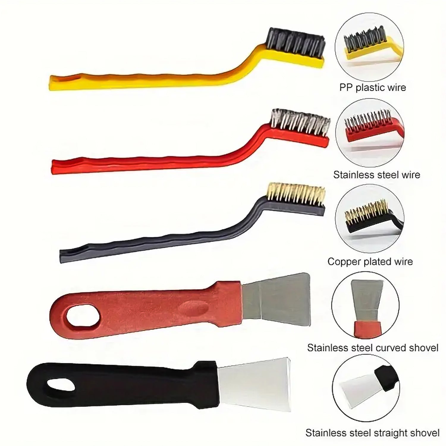 Wire Brush and Scraper Set (5 Pcs Set) - Shivani Jaswal Wire Brush and Scraper Set (5 Pcs Set)
