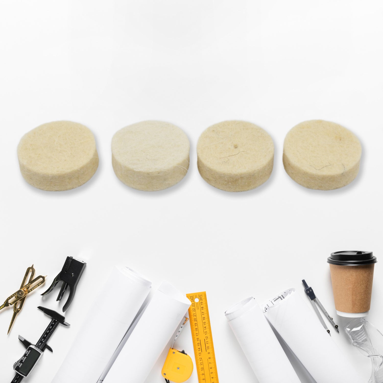 Rotary Tool Accessory Wool Felt Polishing Pad Felt (5 Pcs Set) - Shivani Jaswal Rotary Tool Accessory Wool Felt Polishing Pad Felt (5 Pcs Set)