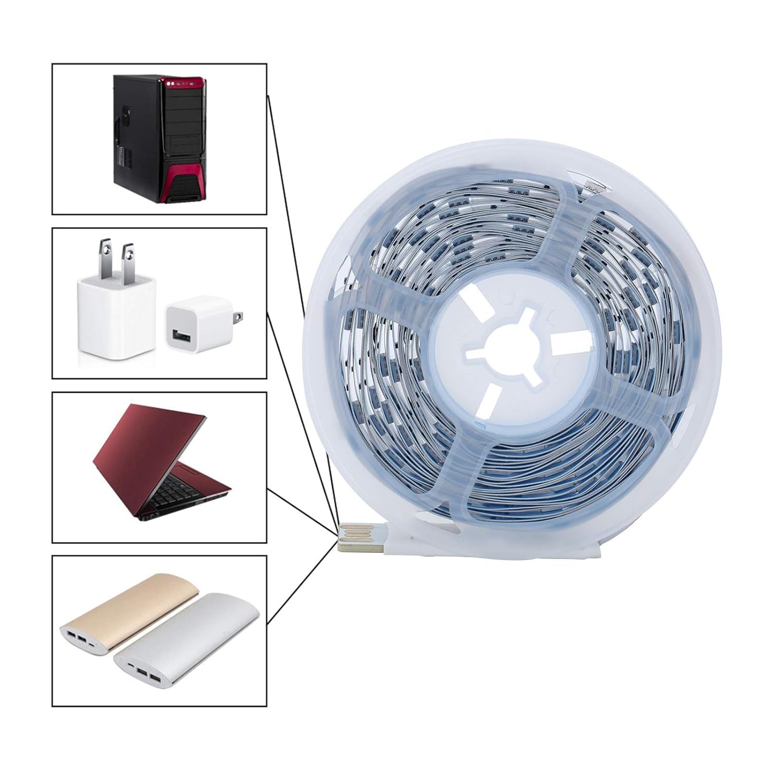 Multi Coloured 10M RGB LED Strip Lights (1 Pc) - Shivani Jaswal Multi Coloured 10M RGB LED Strip Lights (1 Pc)