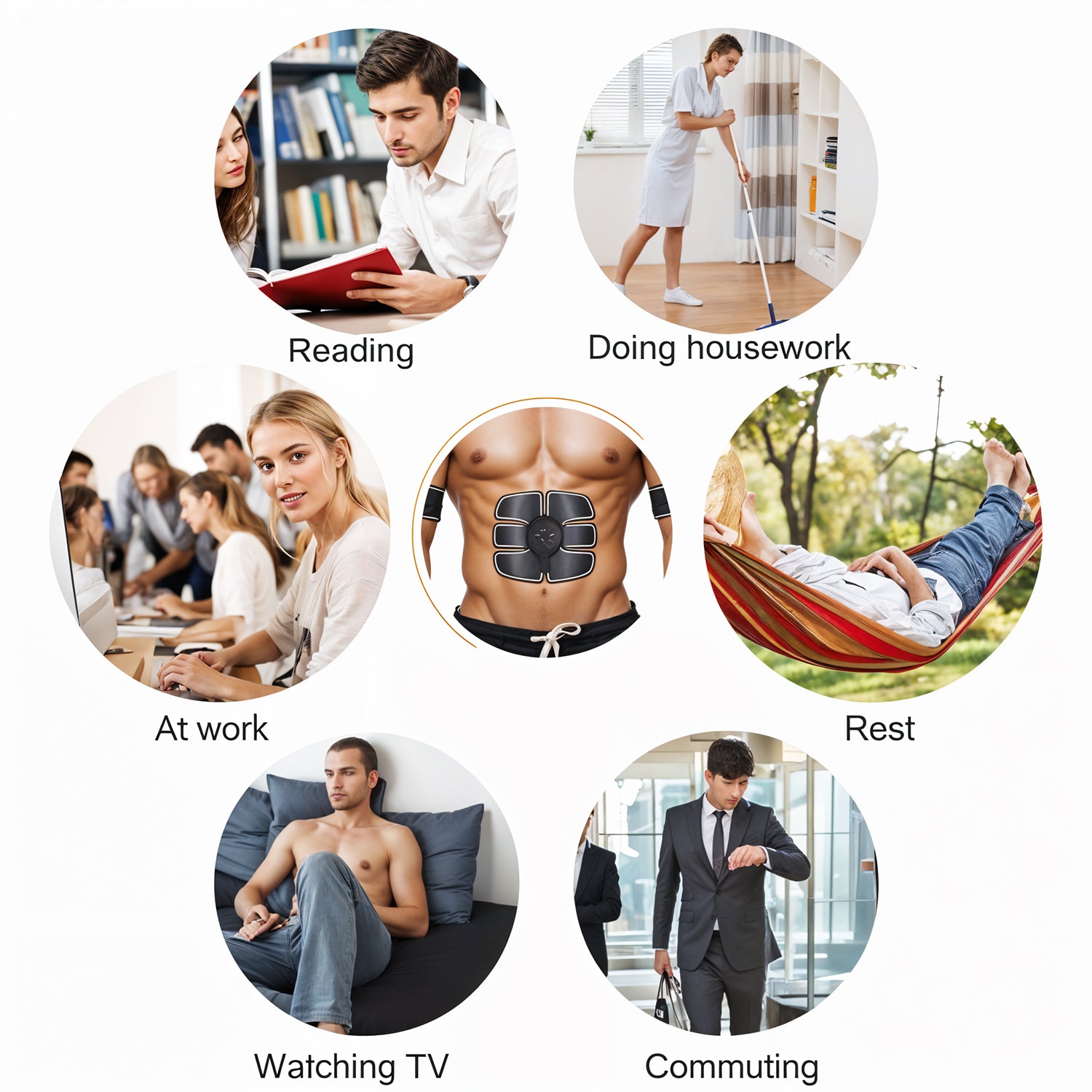 Wireless 6-Pack Abs Stimulator – Rechargeable Vibrating Muscle Exerciser & Body Massager for Abdominal Training - Shivani Jaswal Wireless 6-Pack Abs Stimulator – Rechargeable Vibrating Muscle Exerciser & Body Massager for Abdominal Training