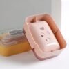 Plastic Soap Dish, Portable Plastic Self Draining Soap Holder (1 Pc / Mix Color)