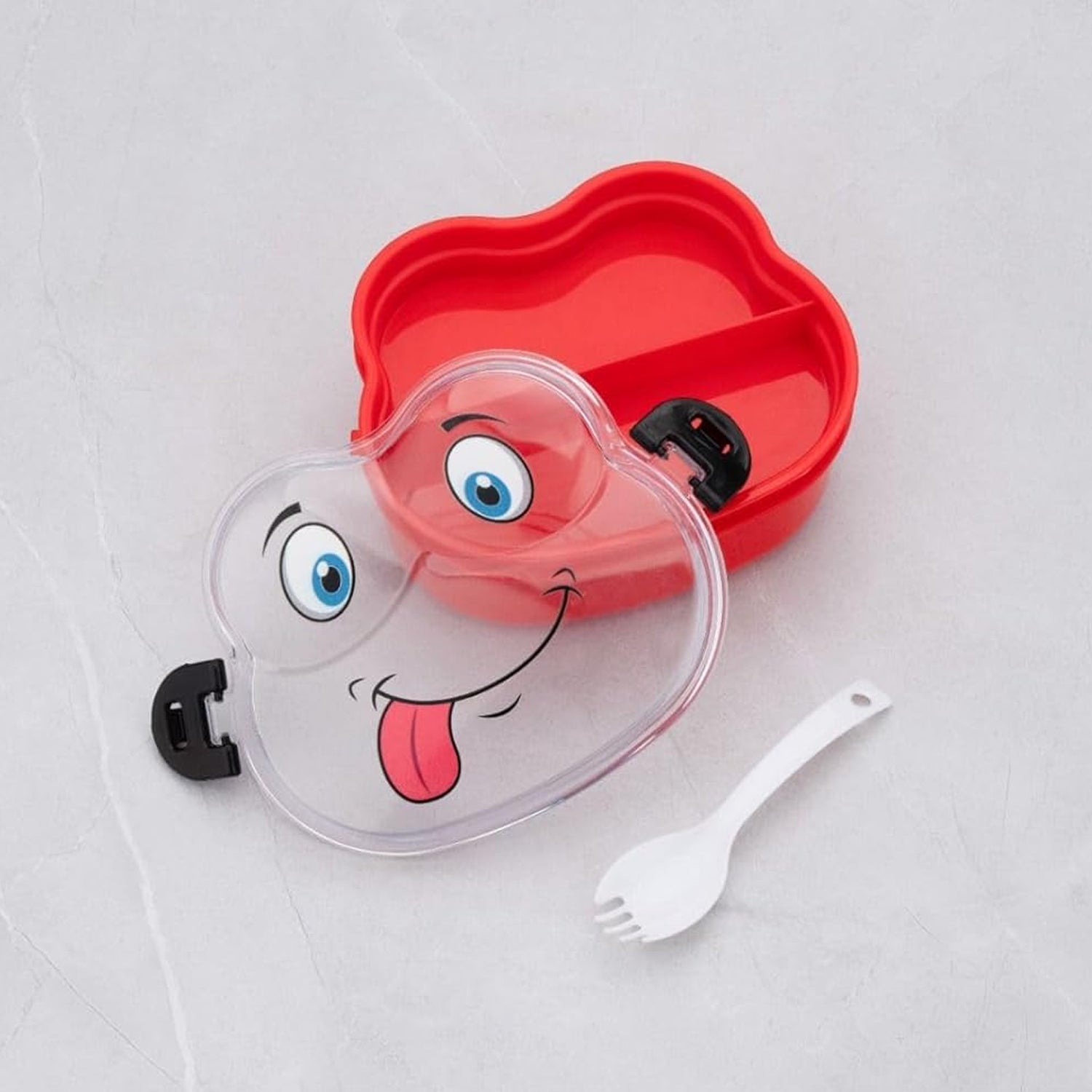 Double Layer Froggy Shape Lunch Box with Spoon (1 Pc / Mix Color) - Shivani Jaswal Double Layer Froggy Shape Lunch Box with Spoon (1 Pc / Mix Color)