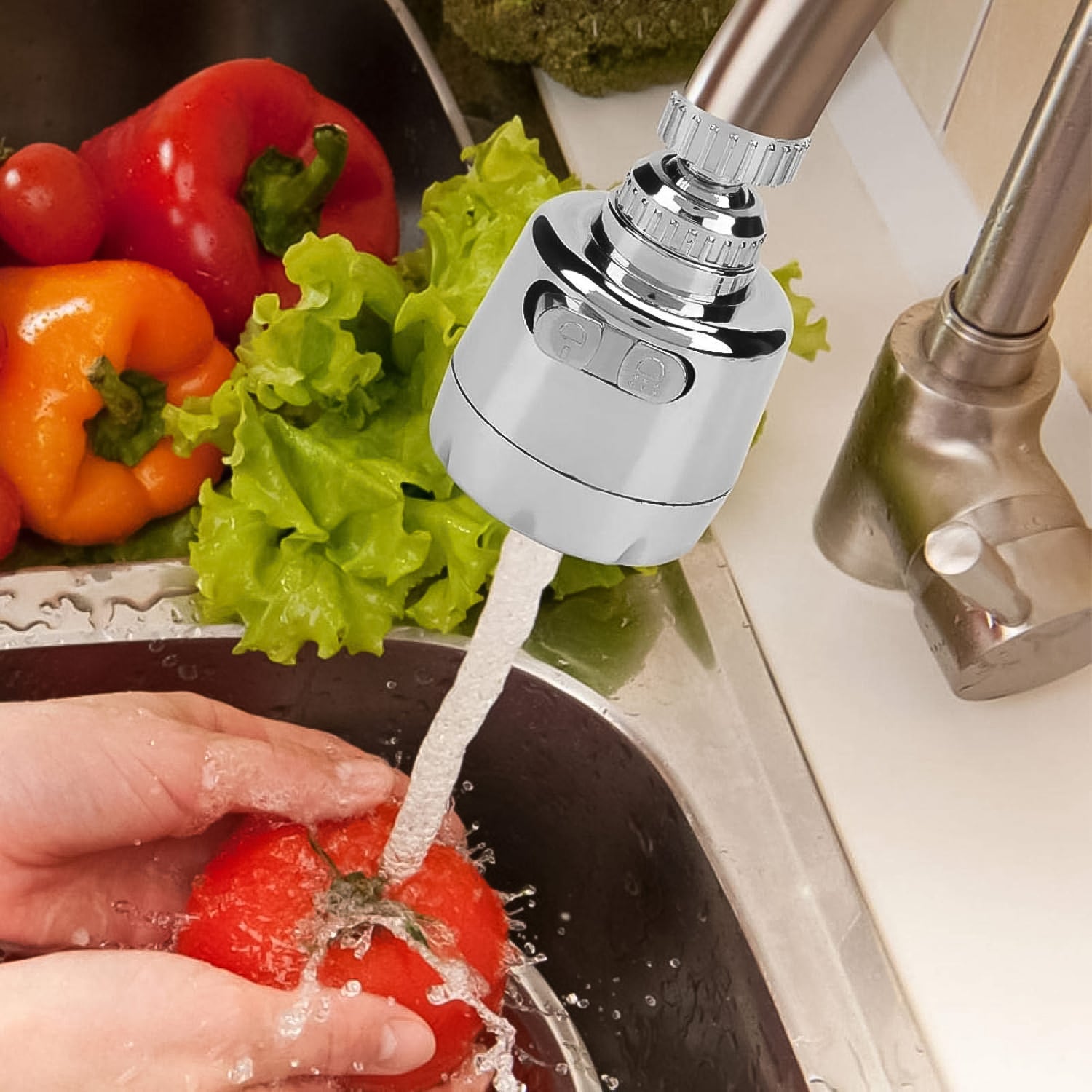 Plastic 360 Degree Rotating Water-Saving Faucet Sprayer Head (3.5 Inch) - Shivani Jaswal Plastic 360 Degree Rotating Water-Saving Faucet Sprayer Head (3.5 Inch)