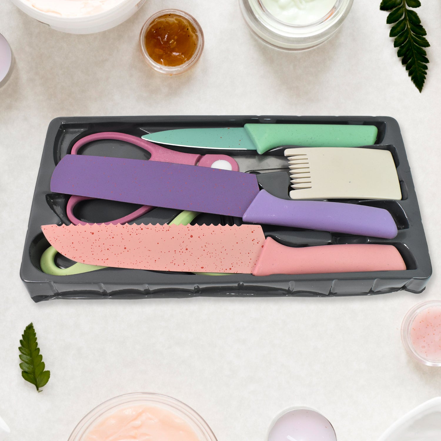Professional Colorful Kitchen Knives Set (6 Pcs Set) - Shivani Jaswal Professional Colorful Kitchen Knives Set (6 Pcs Set)