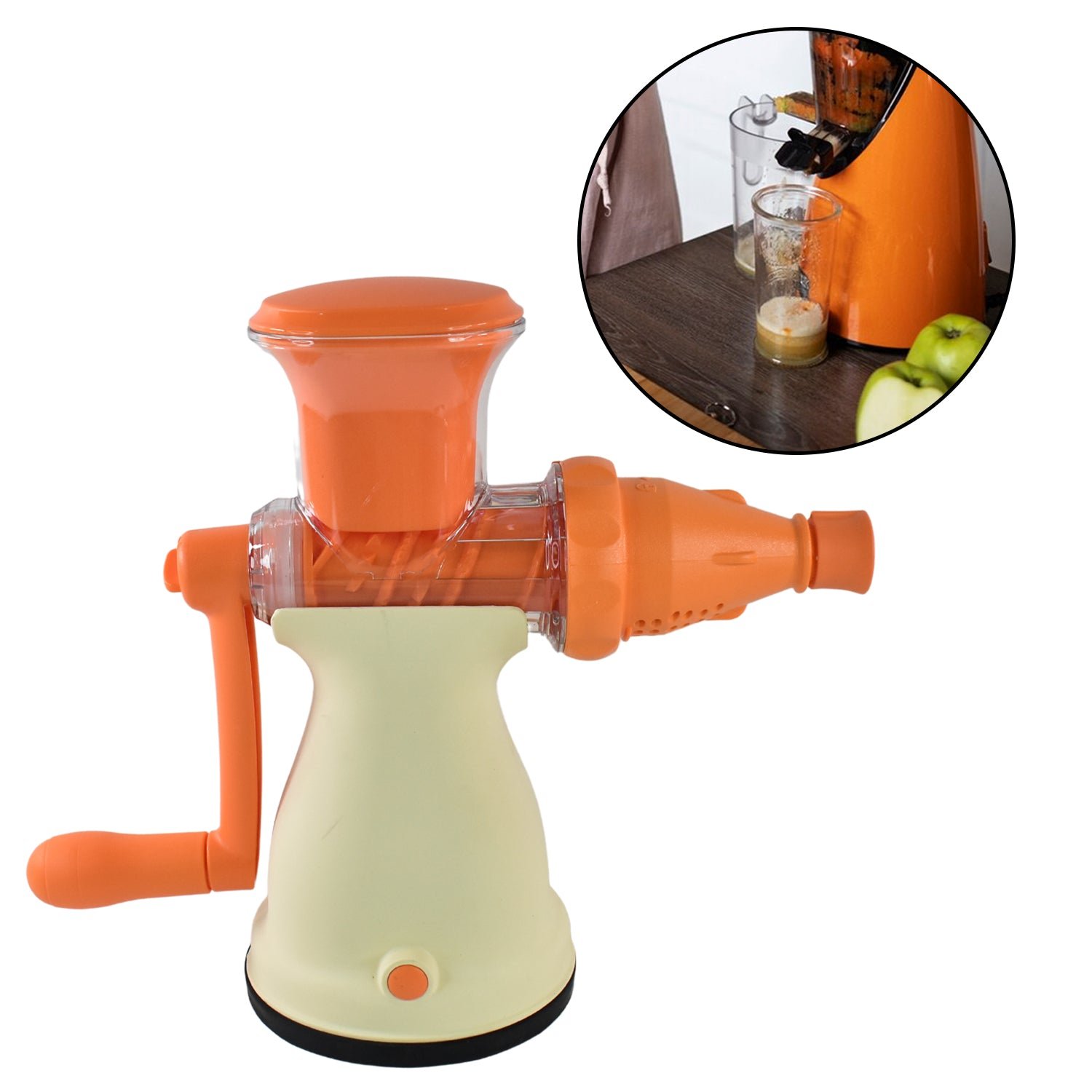 Apex Manual Carrot and Fruit Juicer – Heavy-Duty (1 Pc With Glass) - Shivani Jaswal Apex Manual Carrot and Fruit Juicer – Heavy-Duty (1 Pc With Glass)
