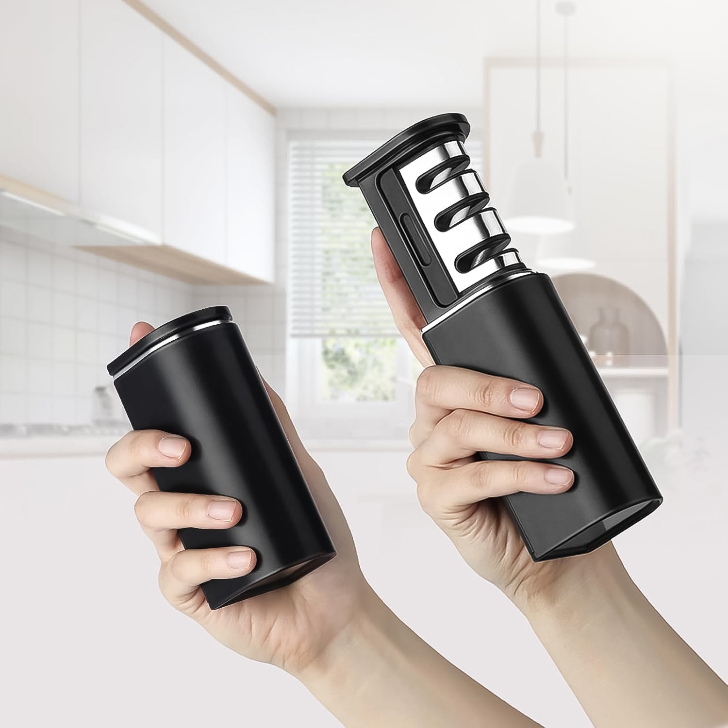 3-Stage Knife Sharpener, Knife grinder Three-sided blade for both water (1 Pc) - Shivani Jaswal 3-Stage Knife Sharpener, Knife grinder Three-sided blade for both water (1 Pc)