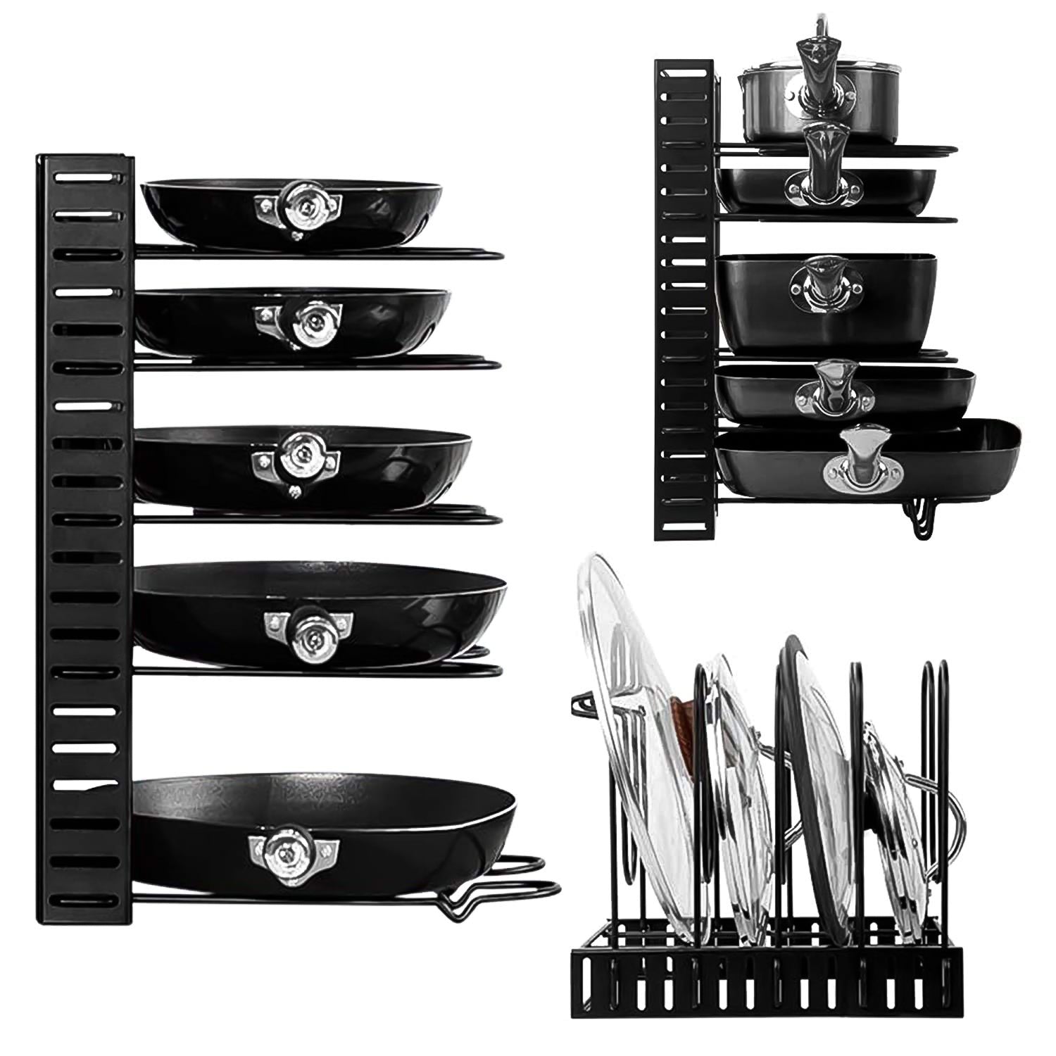 Multipurpose Pan & Pot Organizer Rack (1 Pc) - Shivani Jaswal Multipurpose Pan & Pot Organizer Rack (1 Pc)