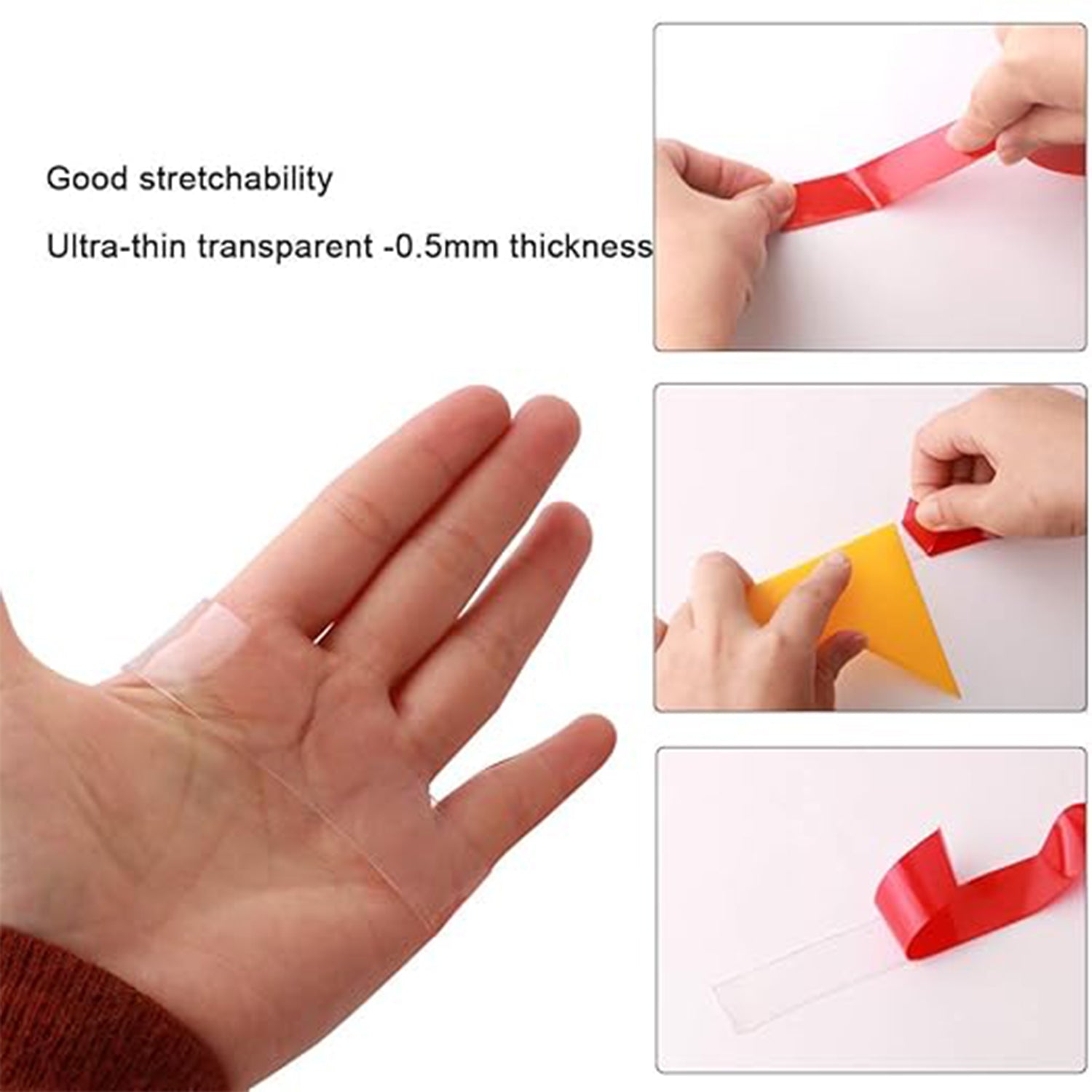 Heavy Duty Transparent Acrylic Foam Mounting Tape (3 Mtr Approx / 1 Pc) - Shivani Jaswal Heavy Duty Transparent Acrylic Foam Mounting Tape (3 Mtr Approx / 1 Pc)