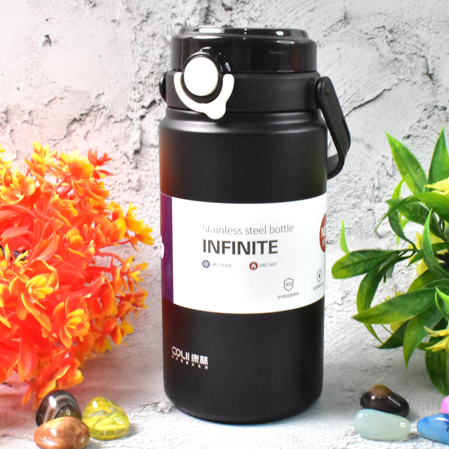 Stainless Steel Vacuum Water Bottle (1000 ML) - Shivani Jaswal Stainless Steel Vacuum Water Bottle (1000 ML)