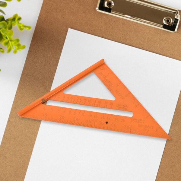 Double Side Scale Triangle / Ruler Measurement Hand Tool (1 Pc / Orange)