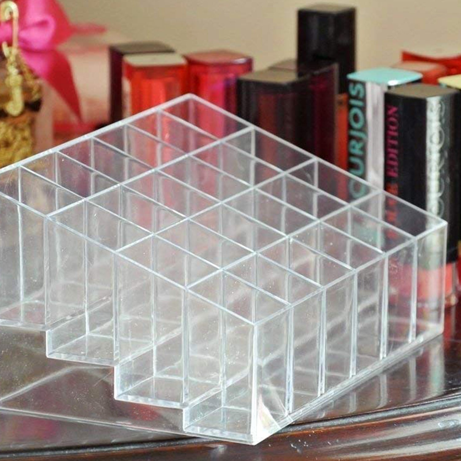 24 Hole Stand Trapezoid Holder Makeup Brushes Set Lipstick Holder Case Tools (1 Pc) - Shivani Jaswal 24 Hole Stand Trapezoid Holder Makeup Brushes Set Lipstick Holder Case Tools (1 Pc)