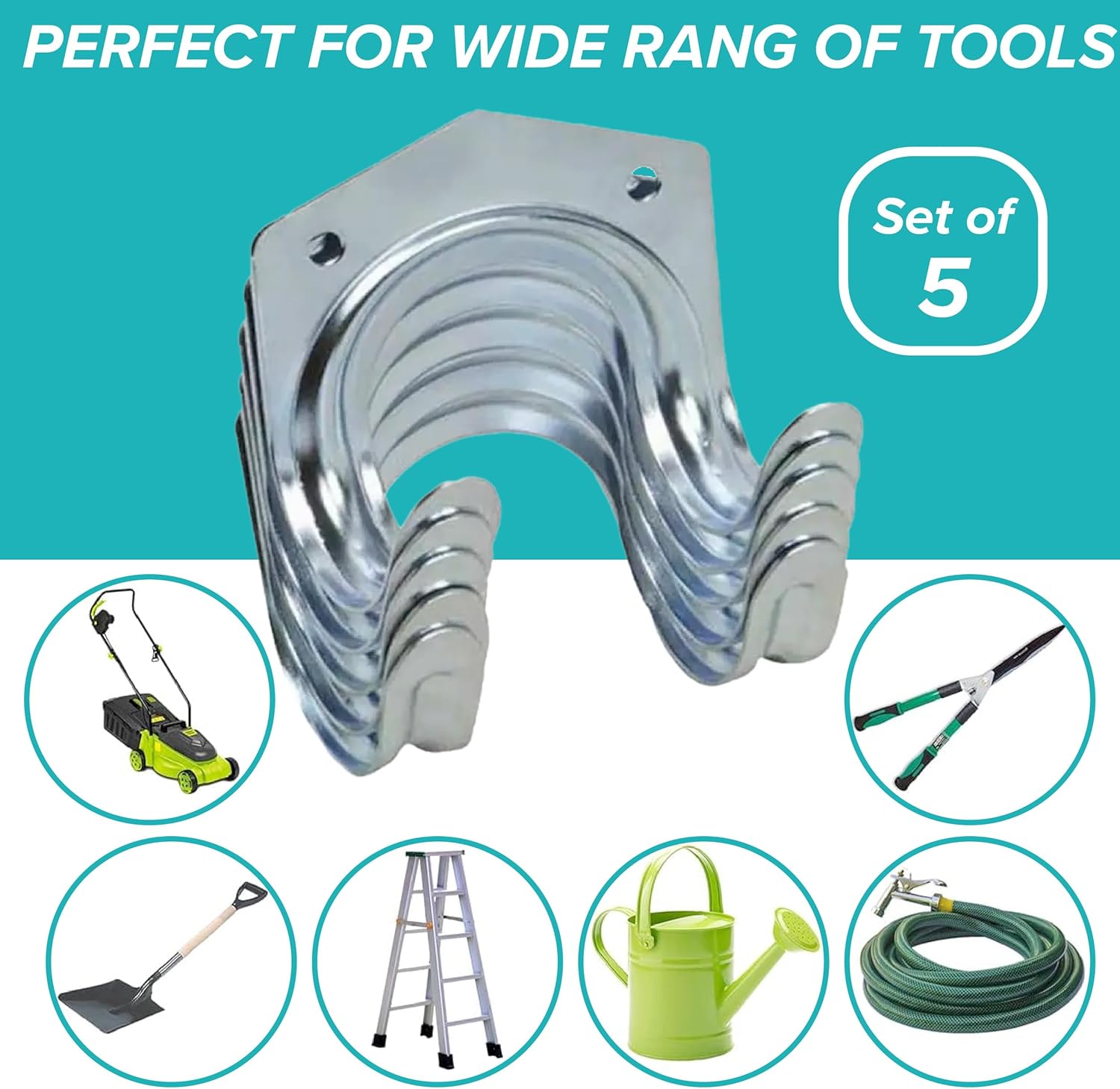 Heavy Duty Tool Hanger Hooks ( 5 Pcs Set ) - Shivani Jaswal Heavy Duty Tool Hanger Hooks ( 5 Pcs Set )