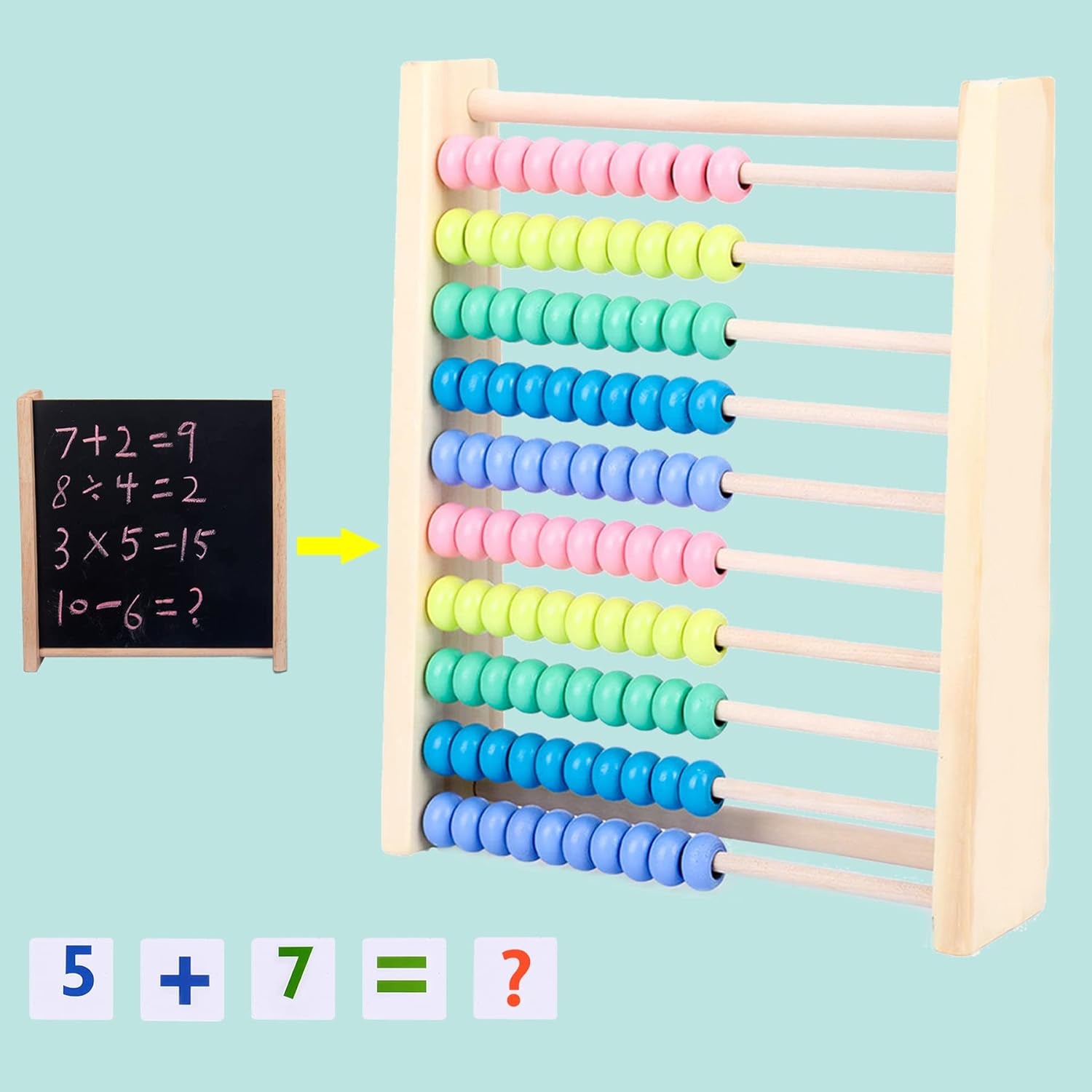 Wooden Counting Number Maths Learning Abacus Toy (1 Pc) - Shivani Jaswal Wooden Counting Number Maths Learning Abacus Toy (1 Pc)