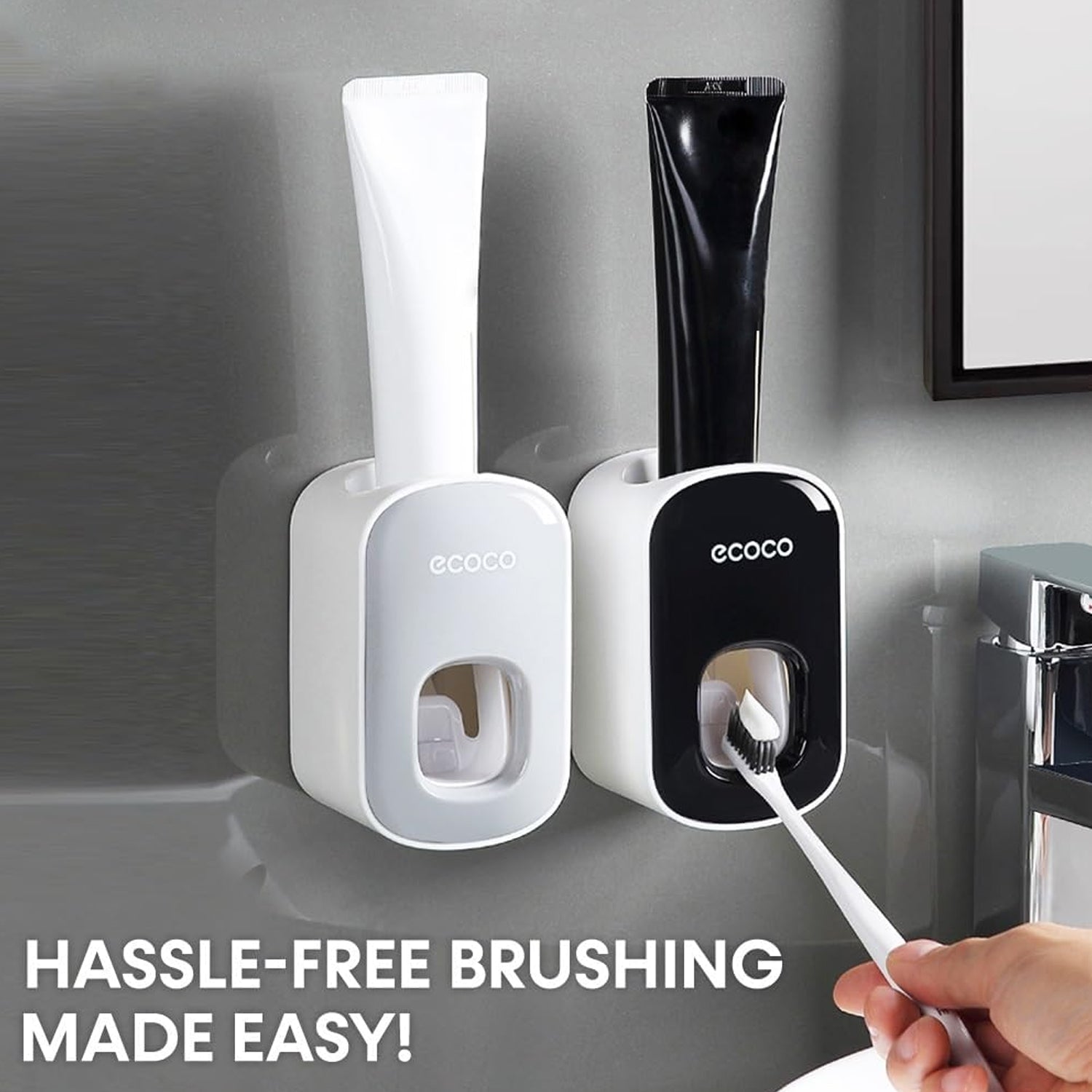 ABS Automatic Toothpaste Dispenser Space Saving for Home Bath Accessory (1 Pc) - Shivani Jaswal ABS Automatic Toothpaste Dispenser Space Saving for Home Bath Accessory (1 Pc)