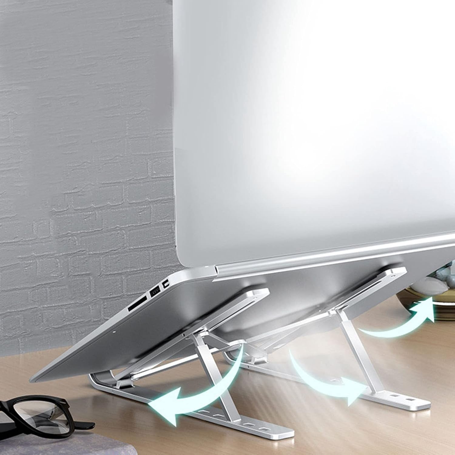 Metal Portable Laptop Stand, with 7 Adjustable Angles (1 Pc) - Shivani Jaswal Metal Portable Laptop Stand, with 7 Adjustable Angles (1 Pc)