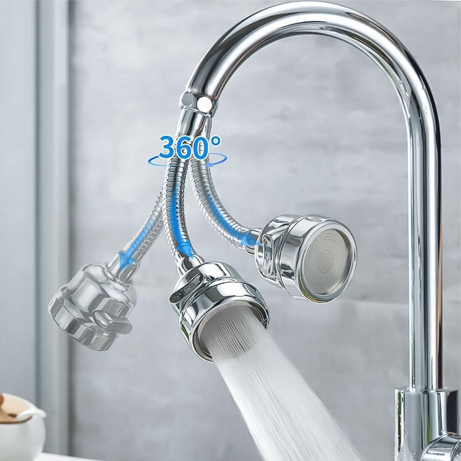Stainless Steel Water Faucet Sprayer Head (1 Pc / 8 Inch) - Shivani Jaswal Stainless Steel Water Faucet Sprayer Head (1 Pc / 8 Inch)