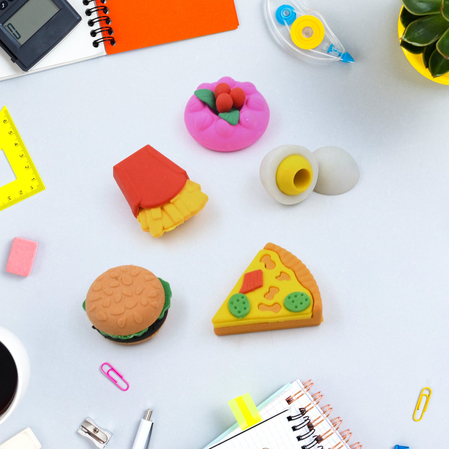 3D Food-Shaped Colorful Eraser Set – Cute Novelty Mini Erasers for Kids (5 Pc Set) - Shivani Jaswal 3D Food-Shaped Colorful Eraser Set – Cute Novelty Mini Erasers for Kids (5 Pc Set)