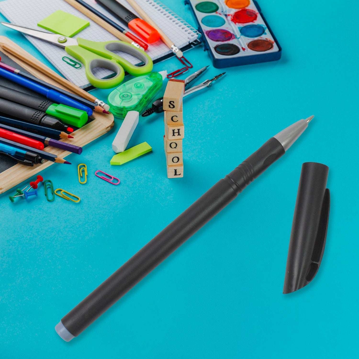 Writing Black Gel Pen for School Stationery Gift for Kids (8 Pcs set) - Shivani Jaswal Writing Black Gel Pen for School Stationery Gift for Kids (8 Pcs set)