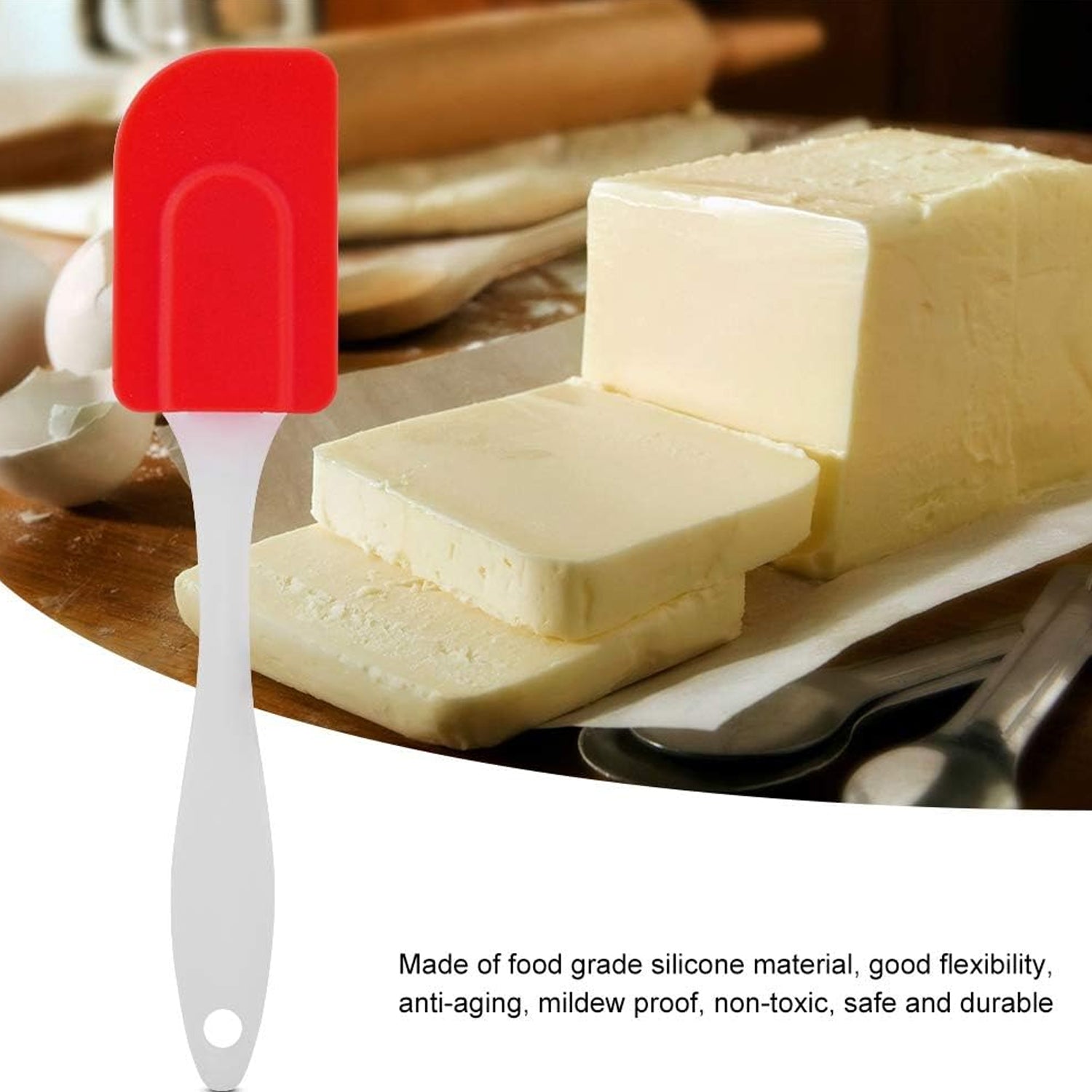 Silicone Cooking Spatula for Baking (1 Pc / 18 Cm) - Shivani Jaswal Silicone Cooking Spatula for Baking (1 Pc / 18 Cm)