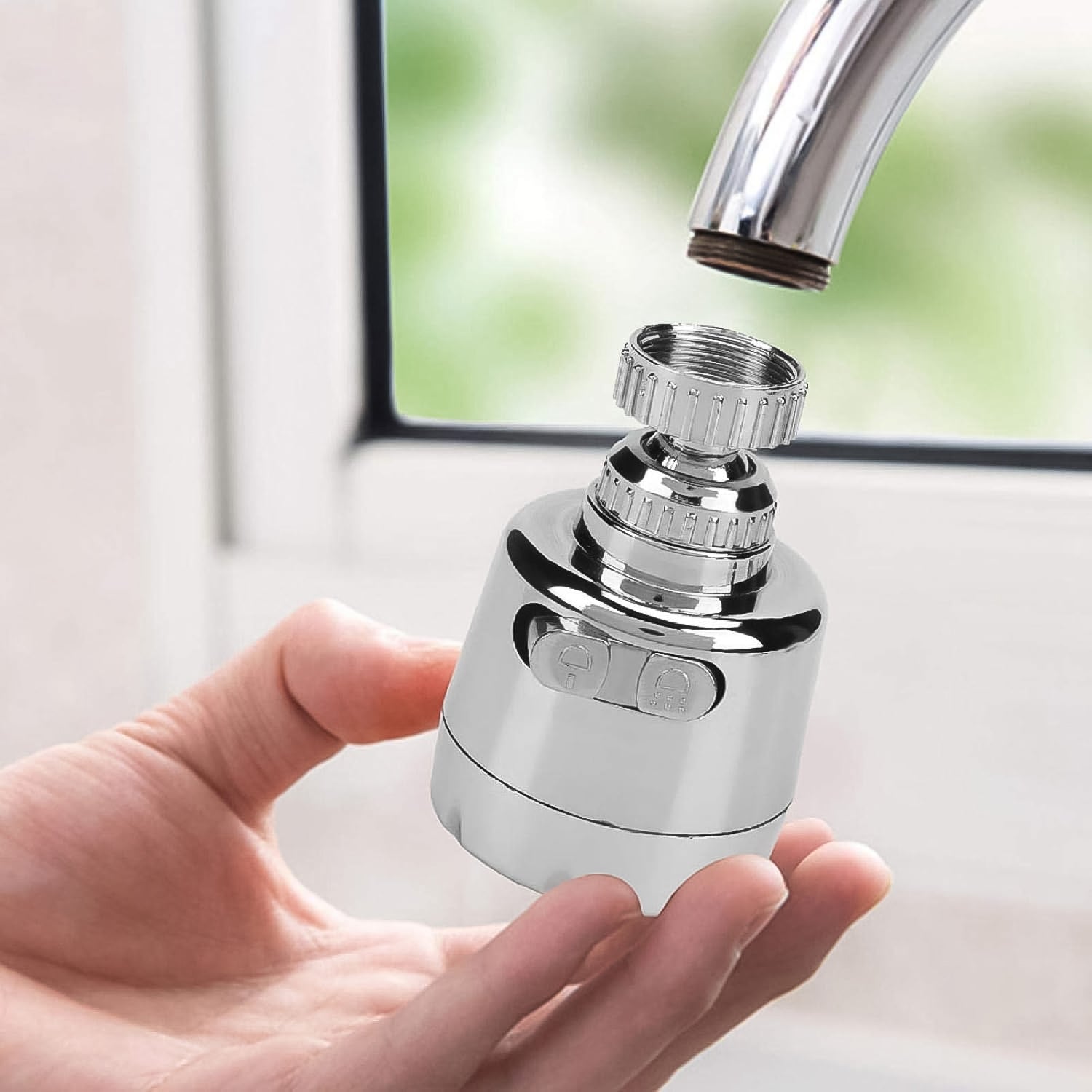 Plastic 360 Degree Rotating Water-Saving Faucet Sprayer Head (3.5 Inch) - Shivani Jaswal Plastic 360 Degree Rotating Water-Saving Faucet Sprayer Head (3.5 Inch)