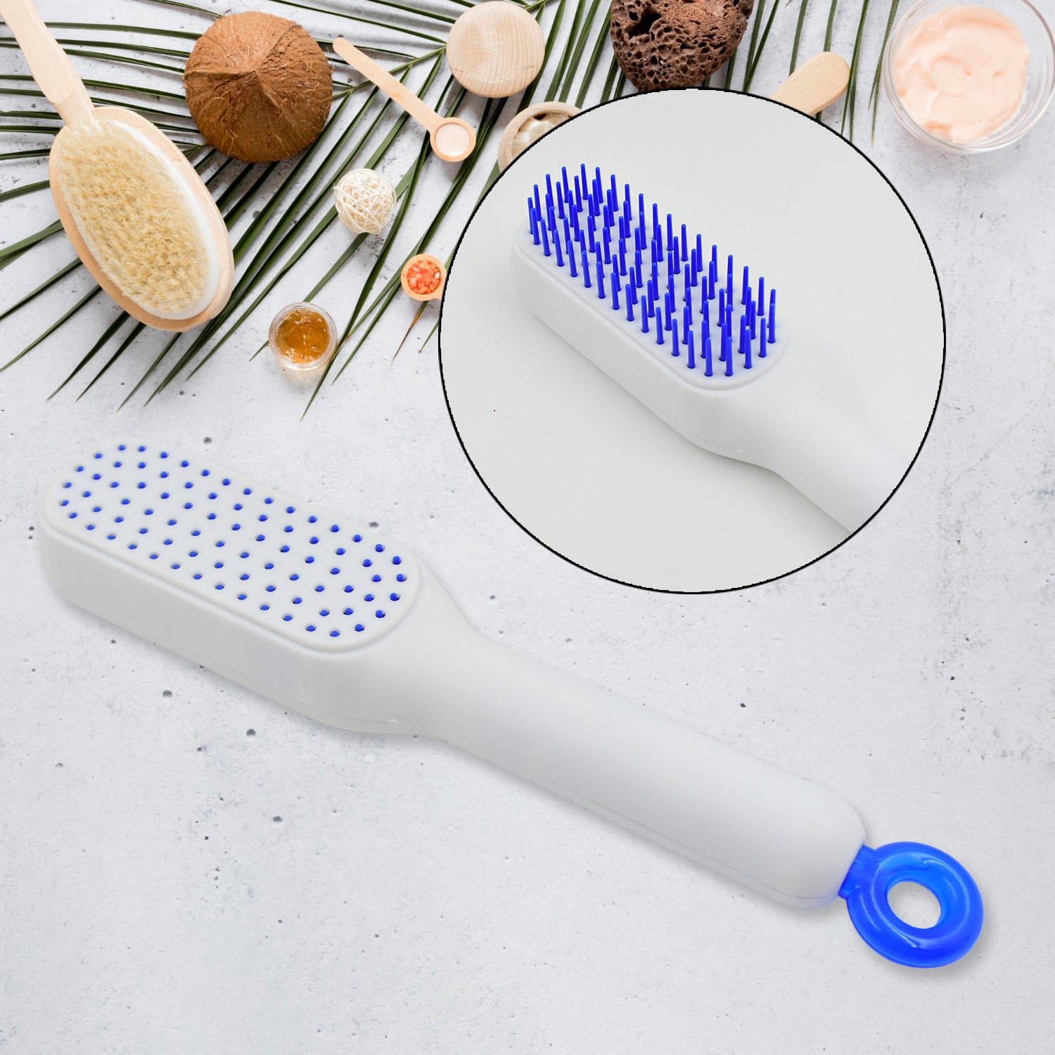 Self-Cleaning Hairbrush – Anti-Static, Detangling, Rotating Massage Comb, Hair accessories - Shivani Jaswal Self-Cleaning Hairbrush – Anti-Static, Detangling, Rotating Massage Comb, Hair accessories