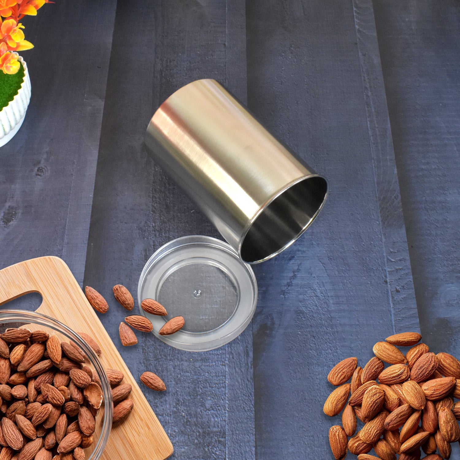Multipurpose Stainless Steel Airtight Containers with See Through Lid (1 Pc / 1000 ML) - Shivani Jaswal Multipurpose Stainless Steel Airtight Containers with See Through Lid (1 Pc / 1000 ML)
