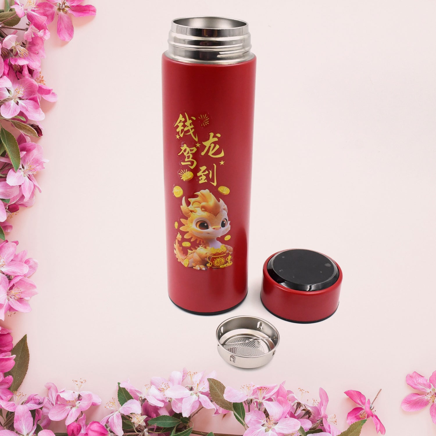 Printed Smart Vacuum Insulated Water Bottle with LED Temperature Display (1 Pc / 500 ML Approx / Multicolor) - Shivani Jaswal Printed Smart Vacuum Insulated Water Bottle with LED Temperature Display (1 Pc / 500 ML Approx / Multicolor)