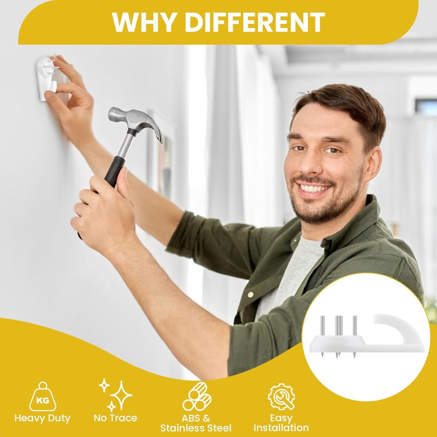 33 in 1 Picture Hangers Photos Hanging Hardware Kit (1 Set) - Shivani Jaswal 33 in 1 Picture Hangers Photos Hanging Hardware Kit (1 Set)