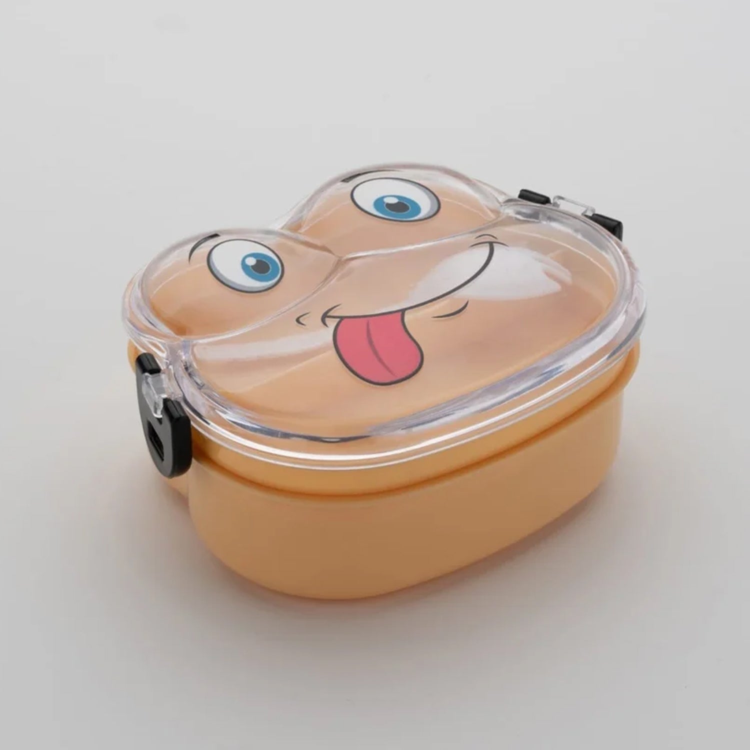 Double Layer Froggy Shape Lunch Box with Spoon (1 Pc / Mix Color) - Shivani Jaswal Double Layer Froggy Shape Lunch Box with Spoon (1 Pc / Mix Color)