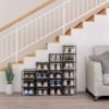 Big Plastic Stackable Shoe Storage Box (1 Pc / 37x27x19 Cm)