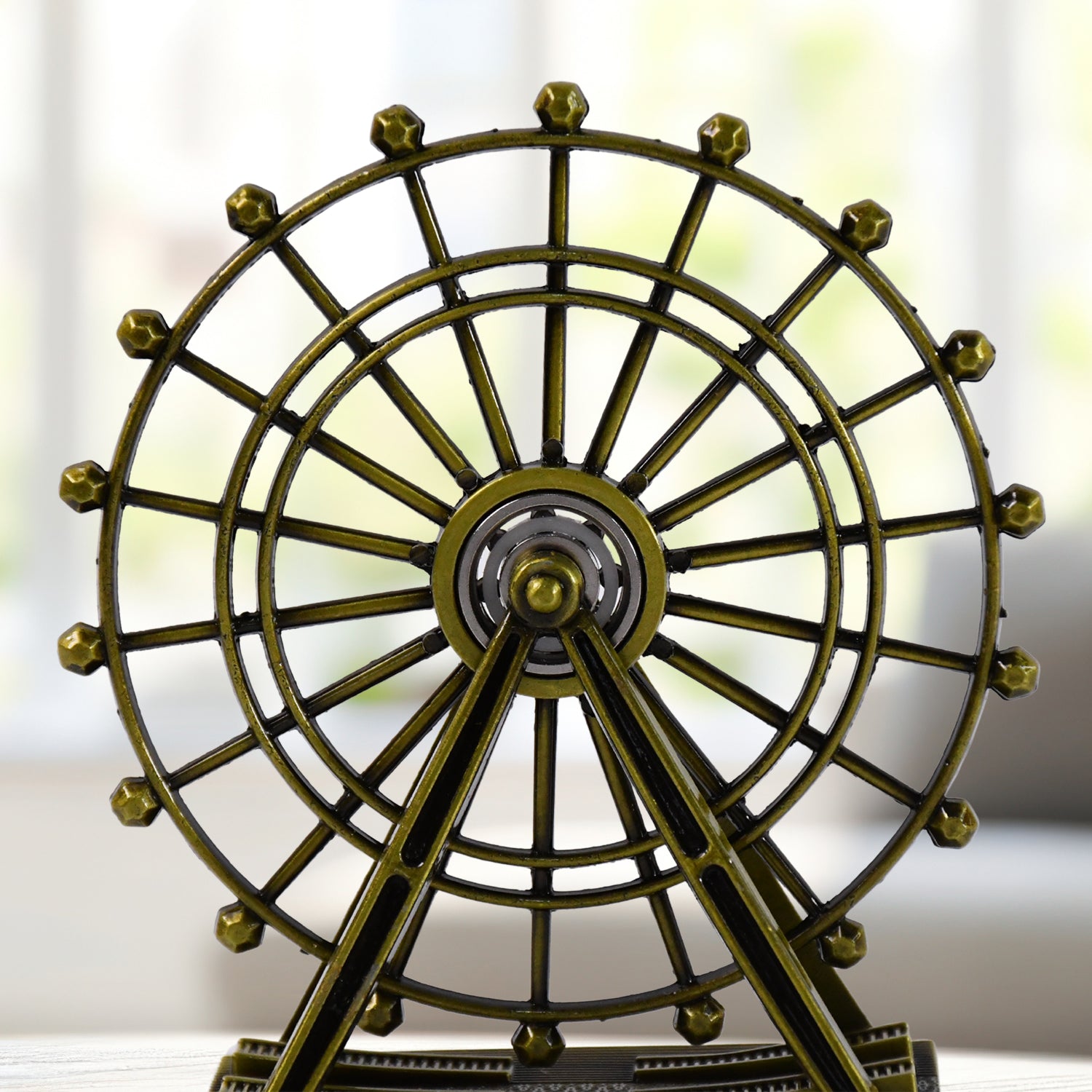 Metal Desktop Table Decoration Cabinet Wheel Tower (1 Pc) - Shivani Jaswal Metal Desktop Table Decoration Cabinet Wheel Tower (1 Pc)
