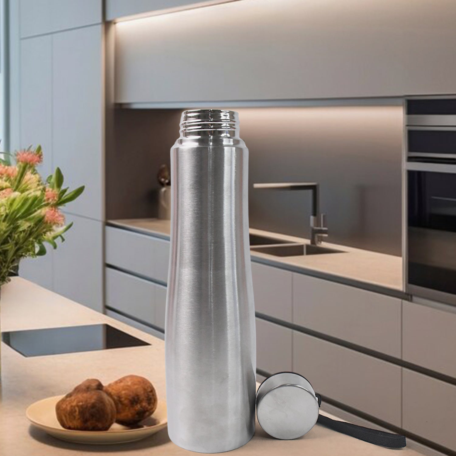 Stainless Steel Double Wall Vacuum-Insulated Drink Water Bottle (1000 ML) - Shivani Jaswal Stainless Steel Double Wall Vacuum-Insulated Drink Water Bottle (1000 ML)