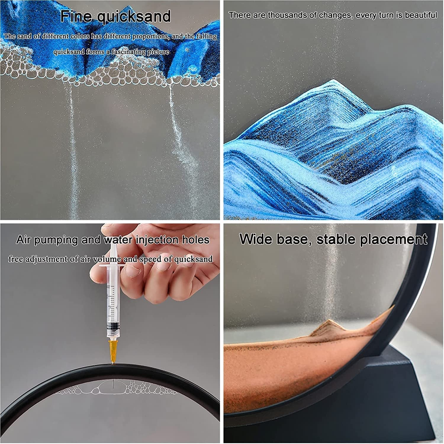 3D Moving Sand Art – Liquid Motion Deep Sea Sandscape with Round Glass Frame (1 Pc) - Shivani Jaswal 3D Moving Sand Art – Liquid Motion Deep Sea Sandscape with Round Glass Frame (1 Pc)