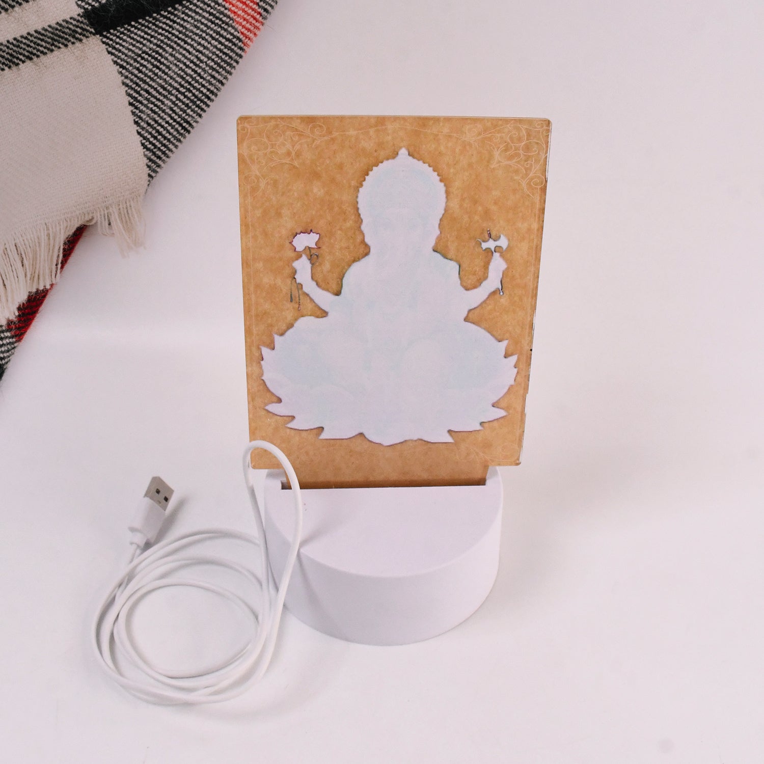 Beautiful 3D Lord Ganesh Frame with soft white light (1 Pc) - Shivani Jaswal Beautiful 3D Lord Ganesh Frame with soft white light (1 Pc)
