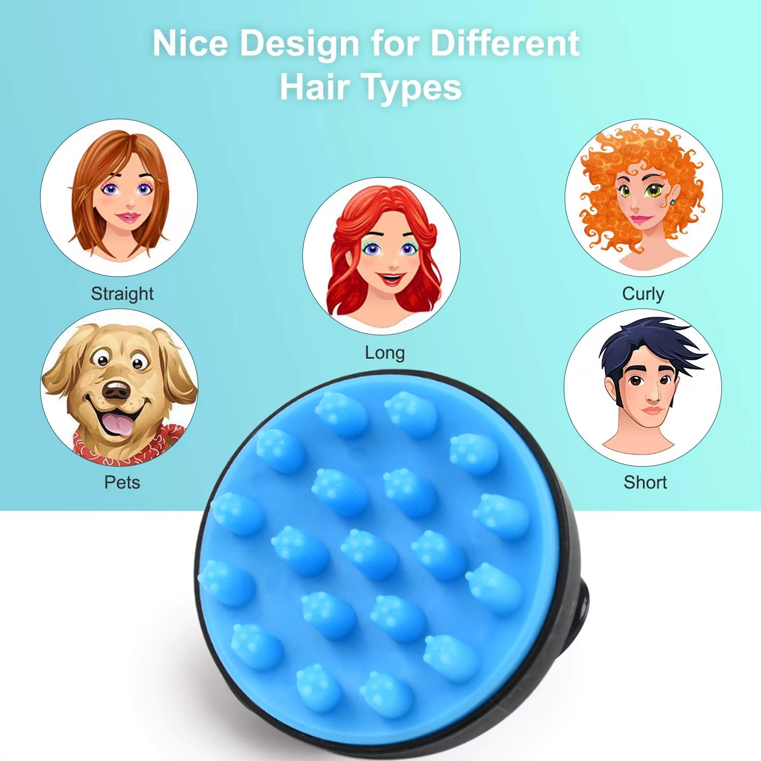 Hair Scalp Massager Shampoo Brush Comb (1 Pc), Hair accessories - Shivani Jaswal Hair Scalp Massager Shampoo Brush Comb (1 Pc), Hair accessories