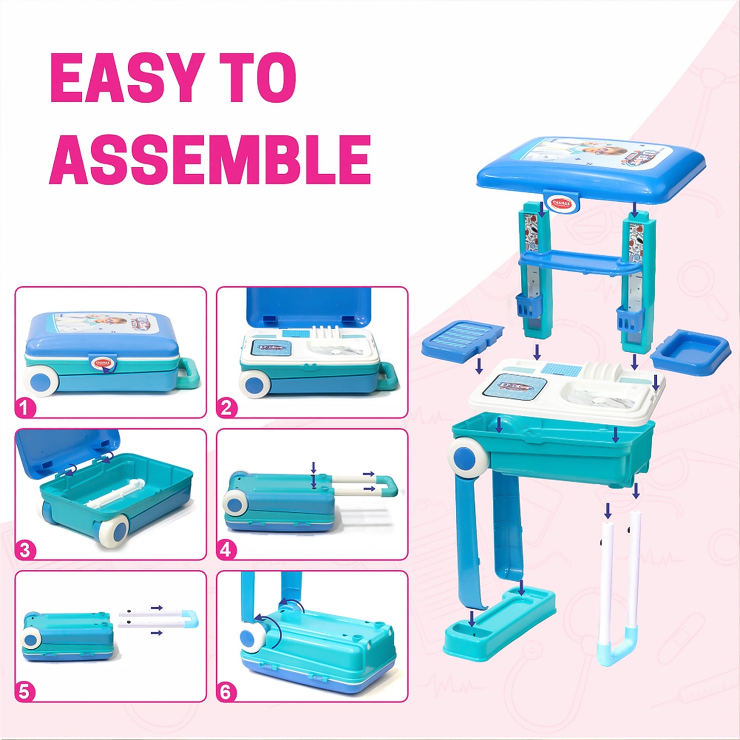 Premium Doctor Set Trolley Little Doctor Kids Toy (1 Set) - Shivani Jaswal Premium Doctor Set Trolley Little Doctor Kids Toy (1 Set)