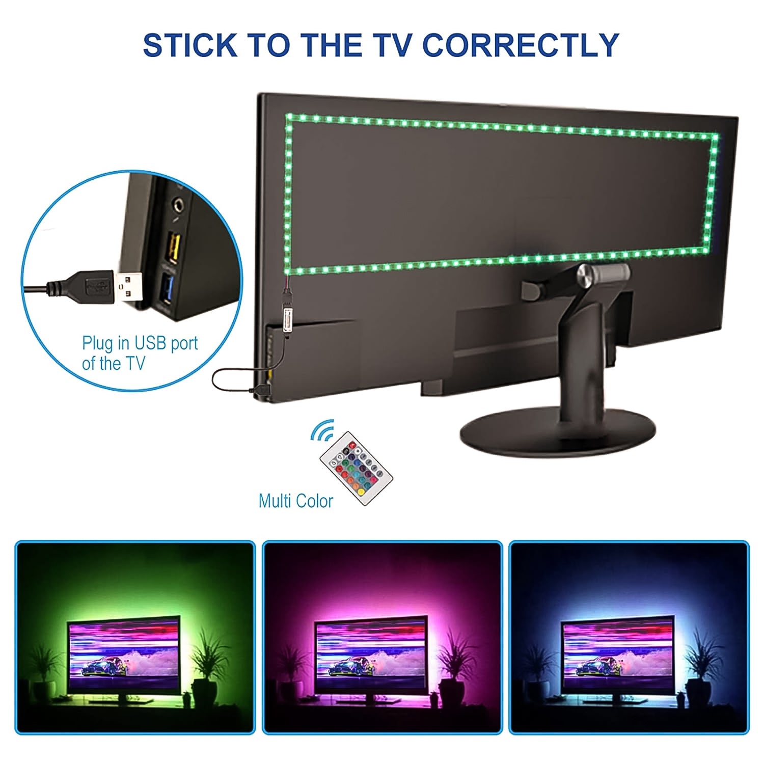 3M RGB LED Strip Lights, LED Mood Lights (1 Set) - Shivani Jaswal 3M RGB LED Strip Lights, LED Mood Lights (1 Set)