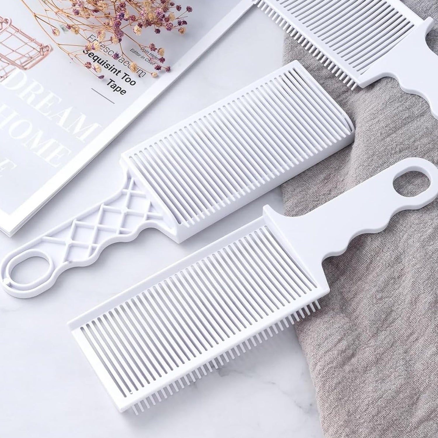 Ergonomic Flat Top Fading Clipper Comb Hair Care Styling | Brushes & Combs (1 Pc), Hair accessories - Shivani Jaswal Ergonomic Flat Top Fading Clipper Comb Hair Care Styling | Brushes & Combs (1 Pc), Hair accessories