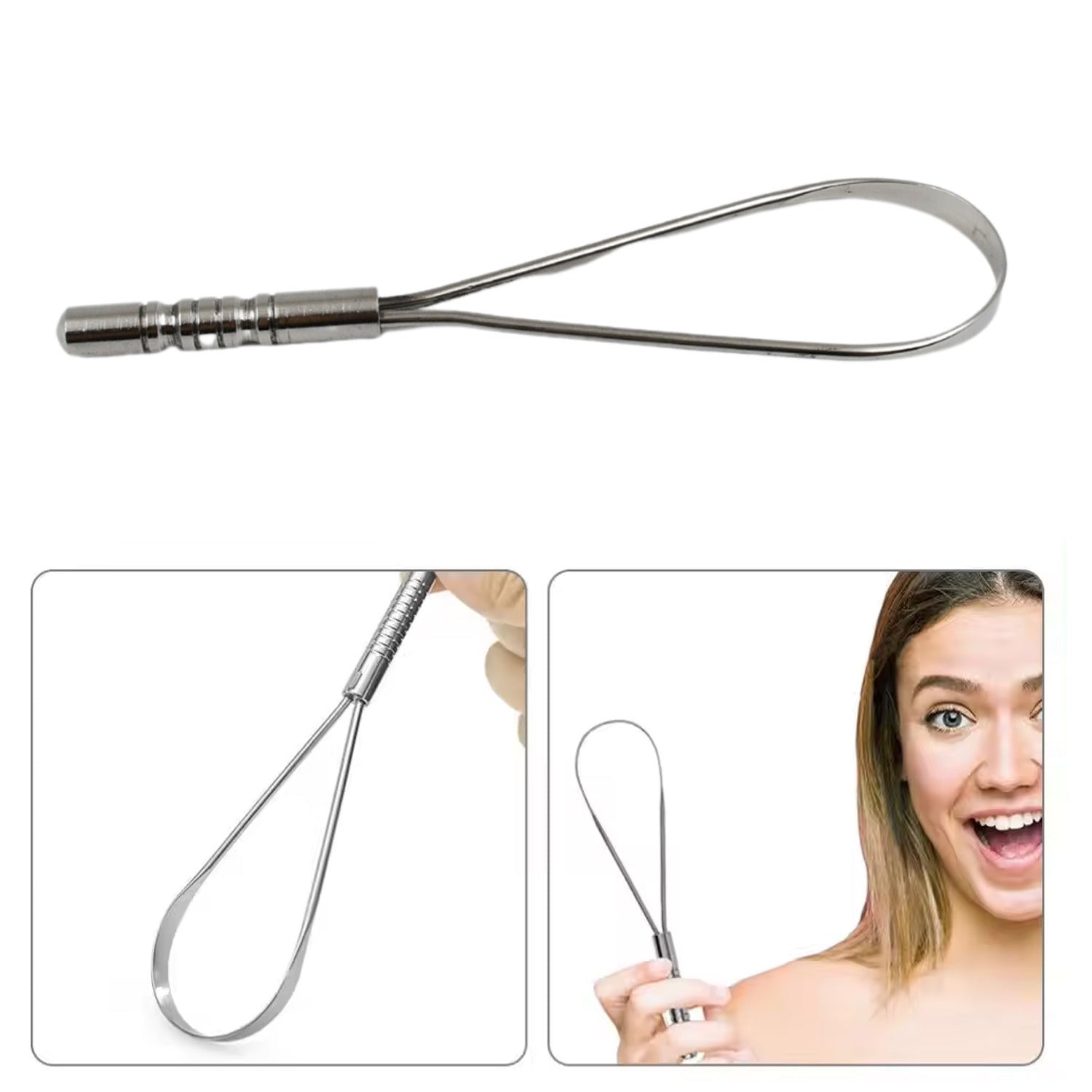 Steel Tongue Cleaner, Tongue Scraper (1 Pc) - Shivani Jaswal Steel Tongue Cleaner, Tongue Scraper (1 Pc)