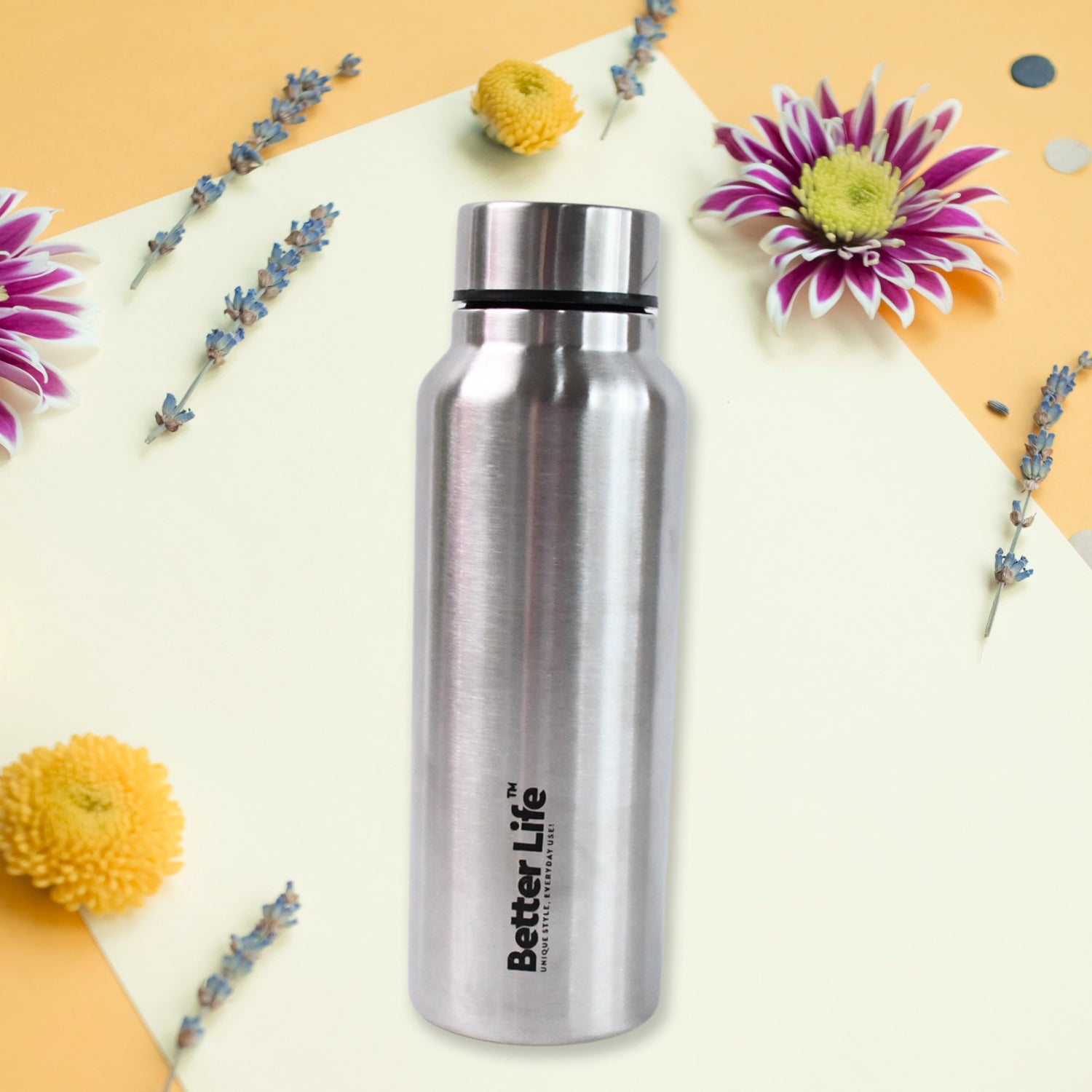 Stainless Steel Drink Water Bottle (750 ML) - Shivani Jaswal Stainless Steel Drink Water Bottle (750 ML)