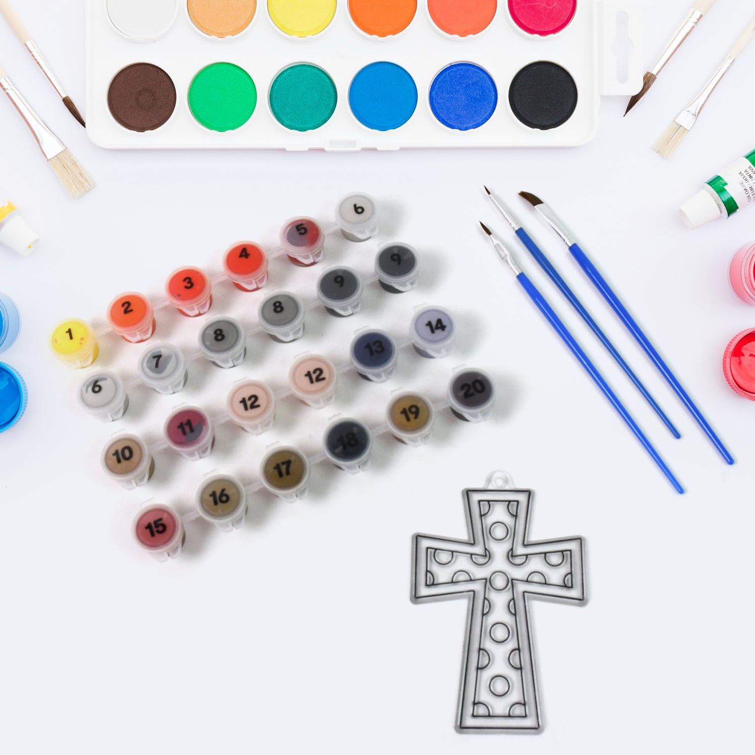 Paint by Number Kits 2 Set 20 Number Color, 6 paint brushes (2 Set) - Shivani Jaswal Paint by Number Kits 2 Set 20 Number Color, 6 paint brushes (2 Set)